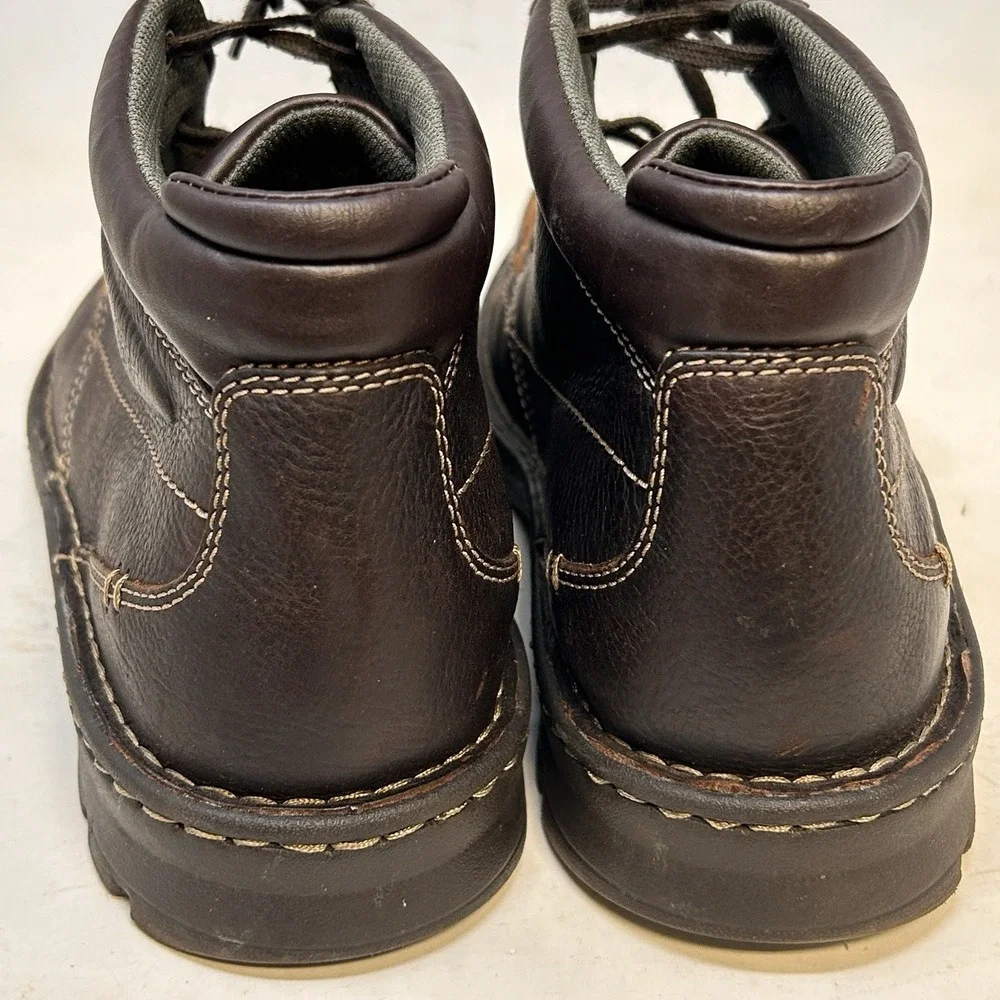 Clark's Brown Leather Ankle Boots Men's 12M‎ Mix Toe Lace Up